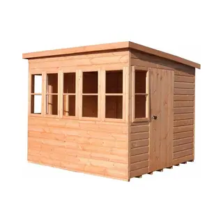 6' X 8' Shire Sun Pent Wooden Garden Potting Shed (1.94m X 2.58m)