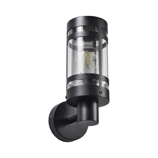 Zink Gada Outdoor Wall Light Black & Stainless Steel