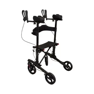 Aidapt Lightweight Aluminium Rollator - Ideal For Users With Reduced Dexterity Or Limited Grip (Black)