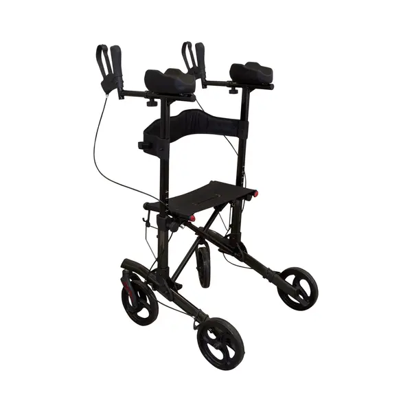 Aidapt Lightweight Aluminium Rollator - Ideal For Users With Reduced Dexterity Or Limited Grip (Black) thumbnail