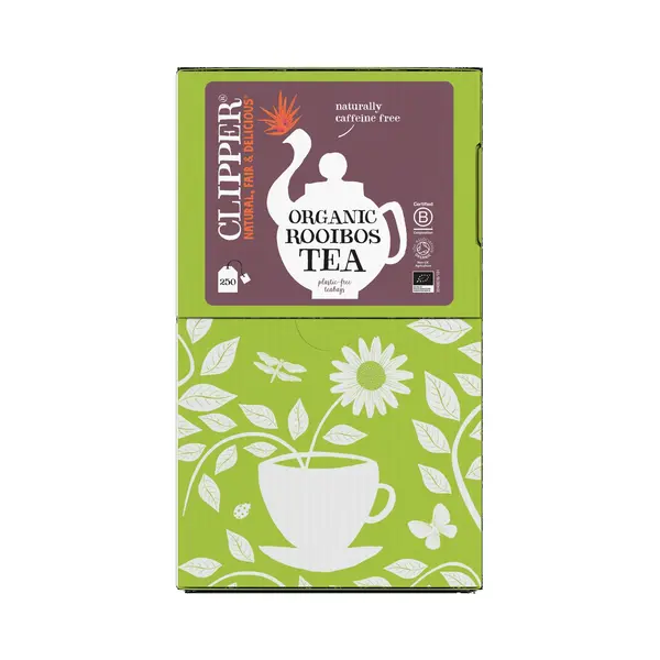 Clipper Natural, Fair & Delicious Clipper Organic Redbush Tea Bags | 250 Individually Wrapped Rooibos Teabags | Bulk Buy, Home & Catering | Caffeine-Free Herbal Tea Bags | thumbnail