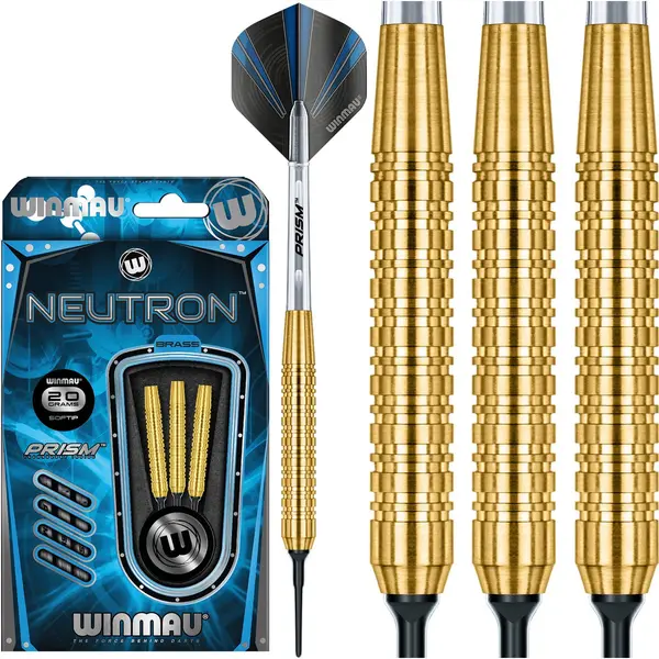 Winmau Neutron 20 Gram Brass Dartpfeile Set Mit Flights Und Schäfte thumbnail