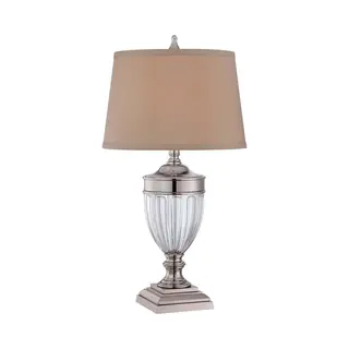 Dennison - 1 Leuchttischlampe Aus Poliertem Nickel, E27 - Elstead
