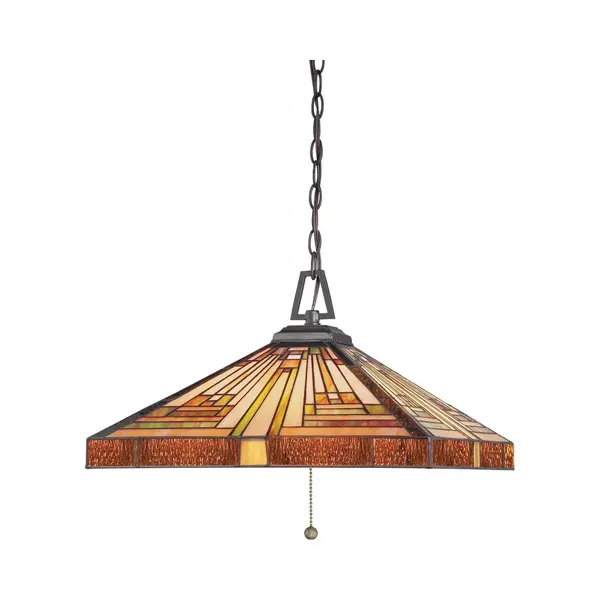 Stephen - 3 Leichte Tiffany Deckenanhänger Vintage Bronze, E27 - Elstead thumbnail