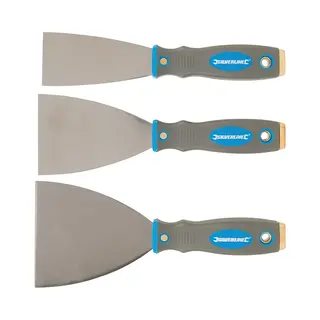 Silverline Plamuurmessen Set - Roestbestendig Staal - Soft-grip Handvat - 3-delig - 50, 75, 100 Mm
