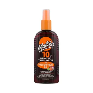 Malibu, Zelfbruiner, Bronzing Tanning Oil Passion Fruit Oil SPF10 - Waterproof Bruiningsolie Spray Met Passie (Zelfbruinende Olie, 200 ml)