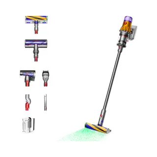 Dyson V12 Detect Slim Absolute 2-in-1 steelstofzuiger Batterij Droog Zakvrij 0.35 L 545 W Nikkel, Geel