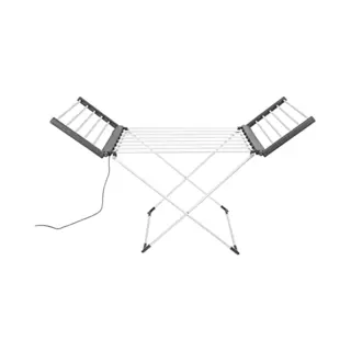 Black+Decker BXAR0001GB Heated Clothes Airer, Electric Laundry Airer, 18 Bars And 2 Heated Wings, 11.5M Space, 10kg Drying Capacity, 74 X 50 X 94cm