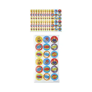 Henbrandt Large Superhero Stickers 180 Assorted Super Hero Stickers Teachers School Reward Arts And Crafts For Kids Birthday Party Bag Favours Loot
