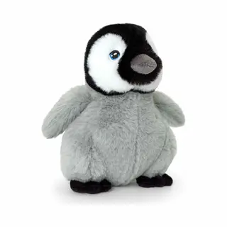 Keel Toys Pluche Keizers Pinguin Kuiken Knuffeldier - Grijs/zwart - Staand - 25 Cm - Pooldieren