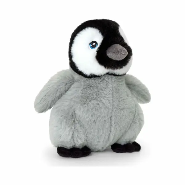 Keel Toys Pluche Keizers Pinguin Kuiken Knuffeldier - Grijs/zwart - Staand - 25 Cm - Pooldieren thumbnail