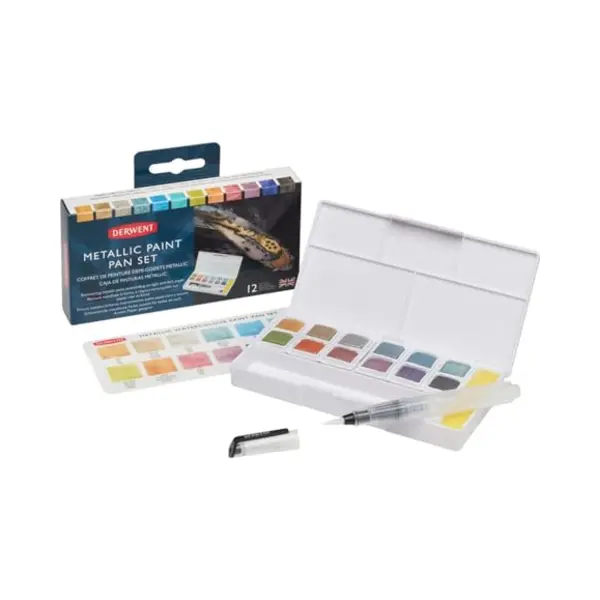 Derwent - Metallic Paint 12 Pan Palette (603058) thumbnail