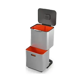 Joseph Joseph Joseph IntelligentWaste Totem Max 60 Mülltrennsystem – Küchen Abfallbehälter Mit Separater Recycling-Einheit, Inkl. Biomüll-Caddy, 60 Liter –