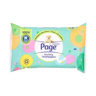 Page Vochtig Toiletpapier - 38 Vellen - Tropical Splash - Ph Huidneutraal - Kan Door Het Toilet Gespoeld Worden