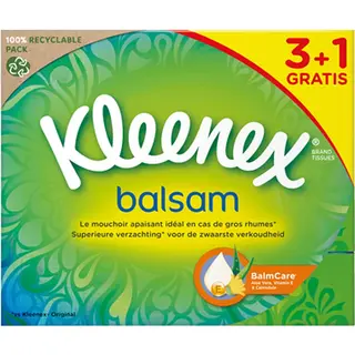 Kleenex Balsam Box Papiertaschentücher 4x64 Stück
