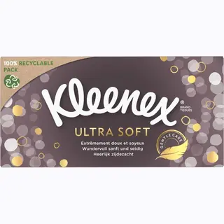 Kleenex Tissues - Ultra Soft Tissues, 12 Tissue Boxes (960 Facial Tissues) , Pack Of 12, 960.0 Count