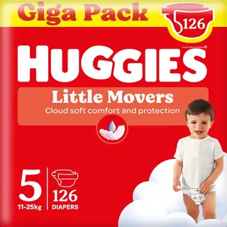 Huggies Baby-Windeln Little Movers, Disney-Design, Größe 5, 126 St. (3 X 42), Monatsbox
