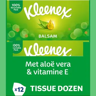 Kleenex Tissues - Balsam - Voordeelverpakking - 12 X 64 Stuks = 768 Zakdoekjes
