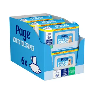 6x Page Vochtig Toiletpapier Compleet Schoon Maxi 74 Stuks