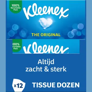 Kleenex Tissues - The Original - Voordeelverpakking - 12 X 72 Stuks = 864 Zakdoekjes (6x Duo Box)