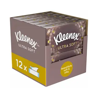 12x Kleenex Tissues Ultra Soft 64 Stuks