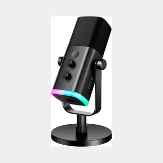 Fifine AM8 - Gaming Microfoon Dynamische - Podcast Streaming Pc PS4 PS5 - Ruisonderdrukking - Touch Mute Knop - Usb Rgb - Zwart