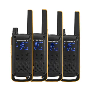 Motorola Talkabout T82 Extreme Quad Pack two-way radio 16 channels Black, Orange
