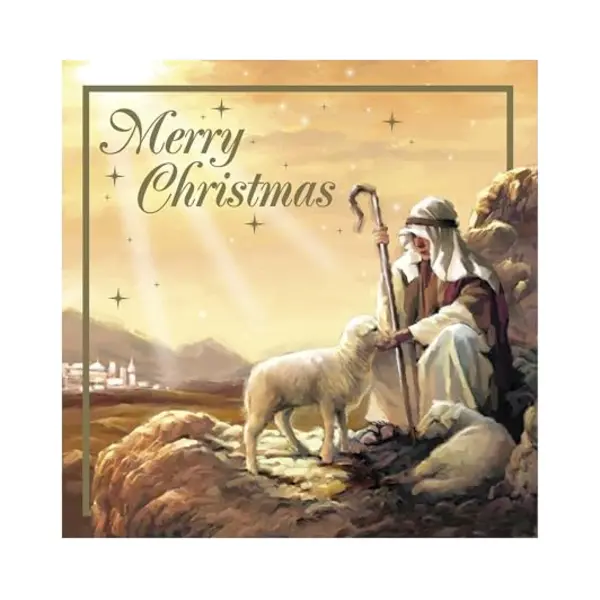 Eurowrap Pack Of 12 Assorted Christmas Cards Xmas Traditional Religious, 2 Designs Seasonal Blessings And Merry Christmas Eco Friendly Packaging 100% thumbnail