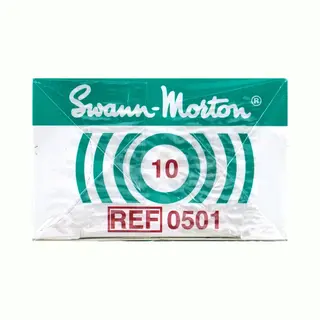 Swann Morton Mesjes Steriel Met Handvat Nummer, 10 Swann Morton - Lichtgroen / Rvs - Kunststof Handvat Met Rvs Mesje - Disposable Scalpels -