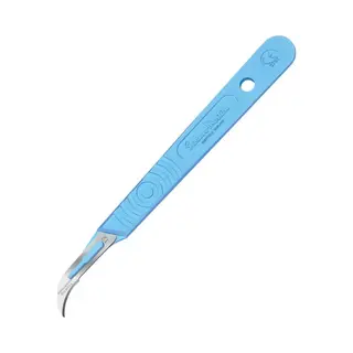 Swann Morton Mesjes Steriel Met Handvat Nummer, 12 Swann Morton - Lichtgroen / Rvs - Kunststof Handvat Met Rvs Mesje - Disposable Scalpels -