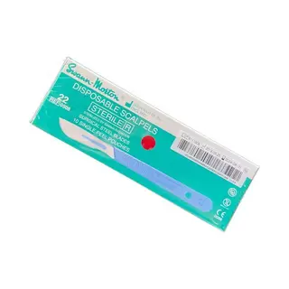 Swann Morton Mesjes Steriel Met Handvat Nummer, 22 Swann Morton - Lichtgroen / Rvs - Kunststof Handvat Met Rvs Mesje - Disposable Scalpels -