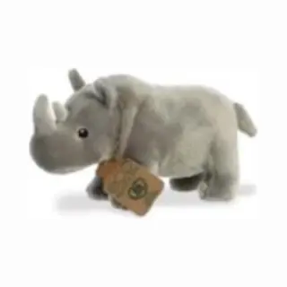 Aurora Pluche Knuffeldier Neushoorn - Grijs - 24 Cm - Safari Dieren Thema