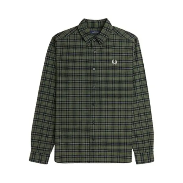 Fred Perry Herren Hemd Grün Kariert thumbnail