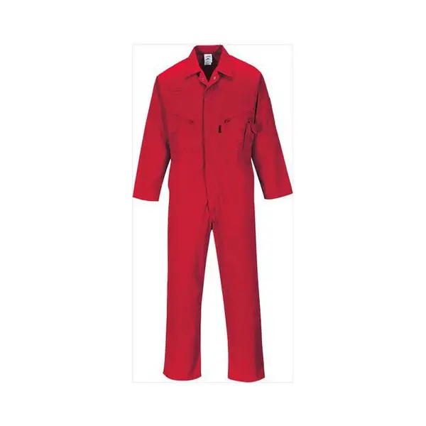 Portwest C813 Men's Liverpool Work Overalls Protective Boiler Suit Polycotton Coveralls Durable Workwear For Mechanics Warehouse Garages Diy Red, thumbnail