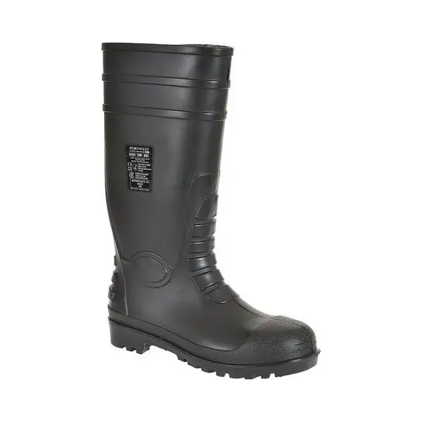 Portwest FW95 Black Steel Toe Capped Unisex Safety Wellingtons, Eu 44 thumbnail