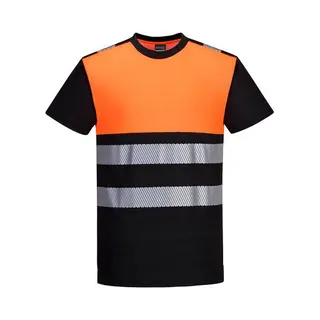 Portwest PW3 Hi Vis Cotton Comfort Class 1 Short Sleeve T Shirt