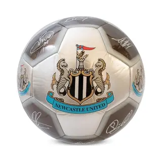 Hy-Pro Officially Licensed Newcastle United F.C. Signature Football - Metallic, Size 5, Nufc, Training, Match, Merchandise, Collectible For Kids And
