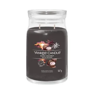Yankee Candle Signature wax candle Cylinder Cedarwood, Coconut Black 1 pc(s)