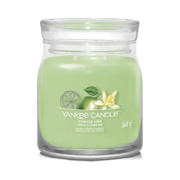 Yankee Candle Vanilla Lime wax candle Round Cane sugar, Lime, Vanilla Green 1 pc(s) thumbnail