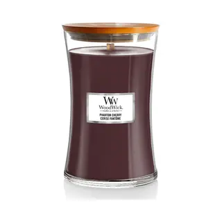 WoodWick Phantom Cherry wax candle Cylinder Amber, Vanilla, Cashmere wood, Cherry (fruit) Burgundy 1 pc(s)