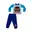 blauw, multi colour