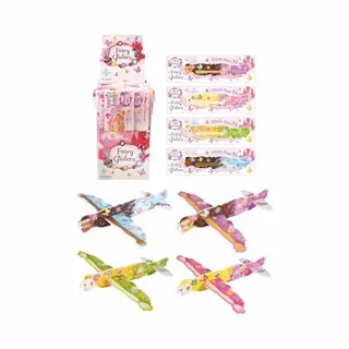 Henbrandt 48 Stuks - Fee - Foam Vliegtuigen - Fighter Gliders - Model, Fairy's - Uitdeelcadeautjes - Uitdeel Kado -Traktatie Kinderen - Meisjes