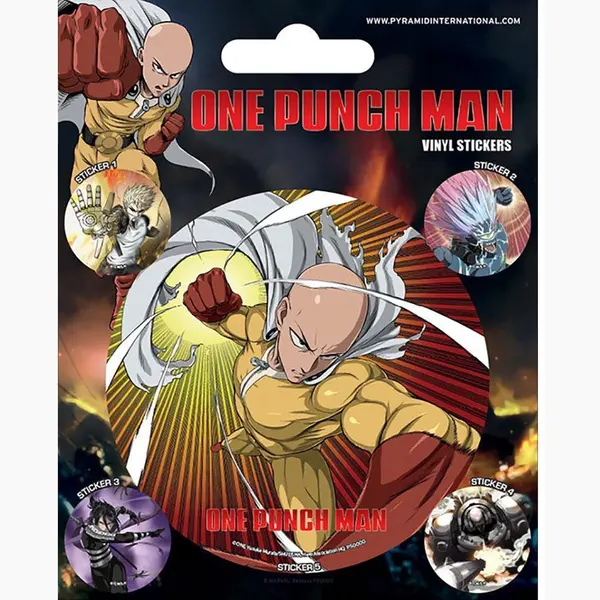 One Punch Man, Vinyl-Aufkleber, 10 X 12.5 Cm, Mehrfarbig thumbnail