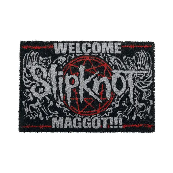 Slipknot Welcome Maggot Fußmatte Schwarz Weiß Rot thumbnail