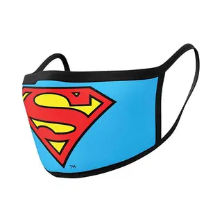 Dc Comics Mondkapjes Superman 11 X 16 Cm Katoen Blauw 2 Stuks