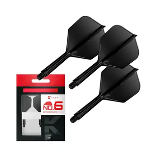 Target K-Flex Black NO6 - Dart Flights - Intermediate