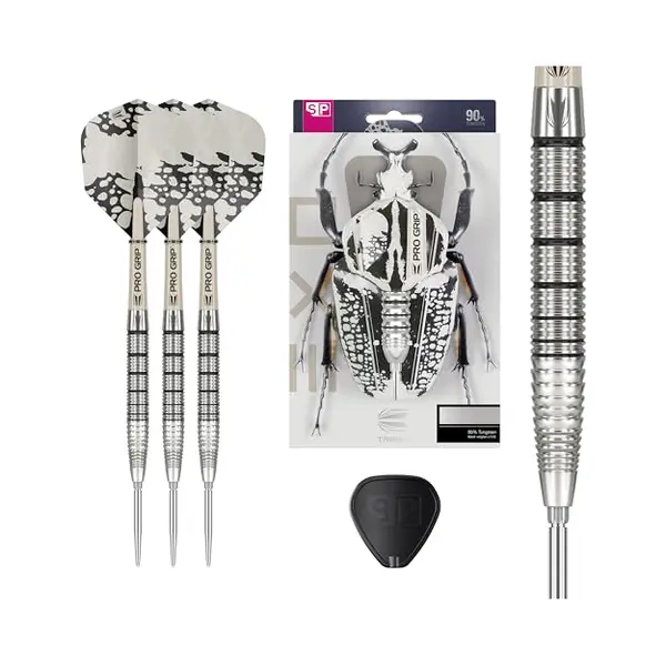 Target Darts Exo Edition 90% Tungsten Steel Tip Darts Set – 22g Barrel SP02 – Steel Tip Dart Sets, Swiss Point Darts With Pro Grip Shafts And No.6 thumbnail