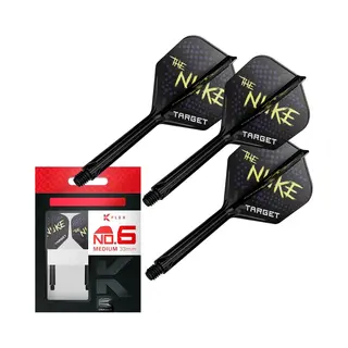 Target Darts Luke Littler World Champion K-Flex Flights Und Schaftsystem, No.6 (Medium, 33mm) | The Nuke 2025 Edition K-Flex, All-in-One Integrierte