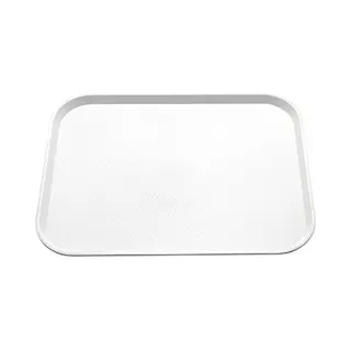 Olympia Kristallon Fast Food Tray, Small Size, 345 X 265 Mm/ 13.5 X 10.5 Inch, White Polypropylene, Plastic Rectangular Restaurant Serving Tray,