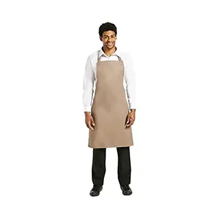 Whites Chefs Clothing Whites Bib Apron Polycotton Tan Kitchen Cooking Chefs Catering Restaurant